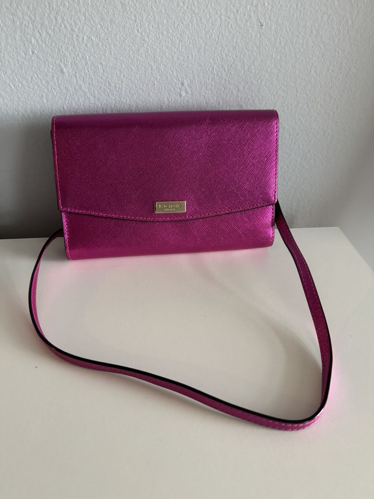 Kate Spade NWOT- Kate Spade New York Pink Leather Xbody Wallet / Clutch Size ONE SIZE - 6 Thumbnail