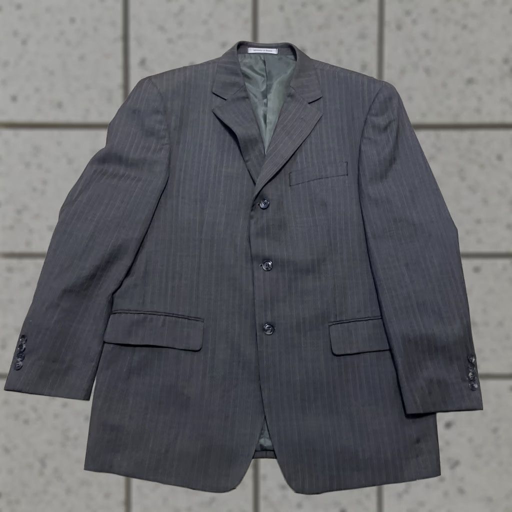 Valentino Franco Valentino vtg Brown Sport Coat Men 42 R Wool Stripe Retro 1970s EUC - Valentino Sport coat, Men, 42, Brown, Wool Stripe, 1970s, EUC Size US XS / EU 42 / 0 - 1 Thumbnail