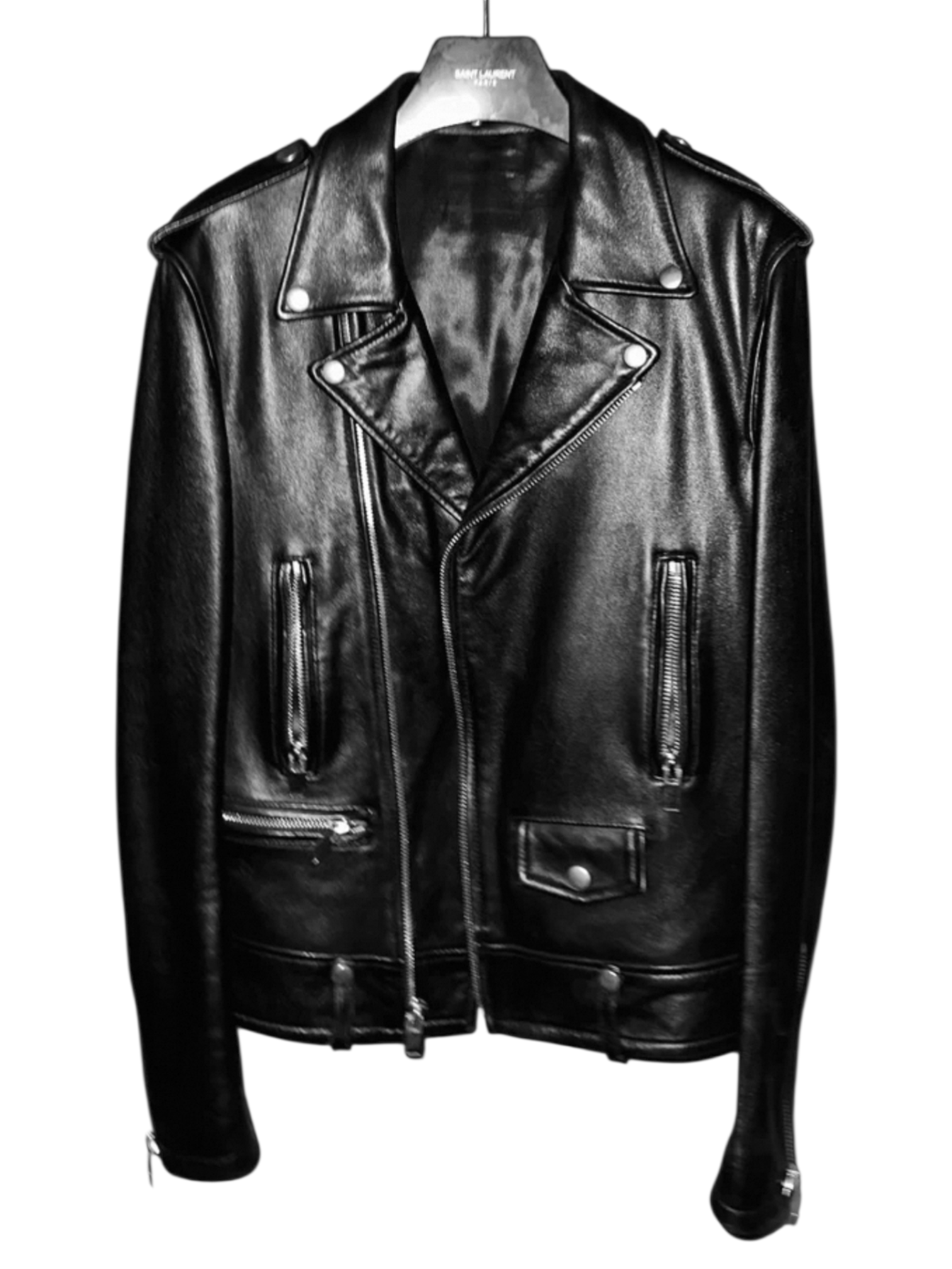 Other Museroom L01 Leather Biker Jacket (Hedi Slimane Silhouette) Size US M / EU 48-50 / 2 - 1 Thumbnail