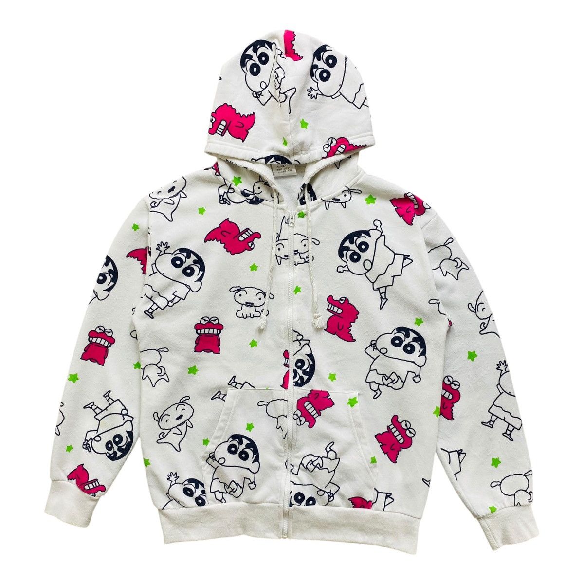 Anime Vintage Japanese Cartoon All Over Print Hoodie White Size LL Size L / US 10 / IT 46 - 1 Thumbnail