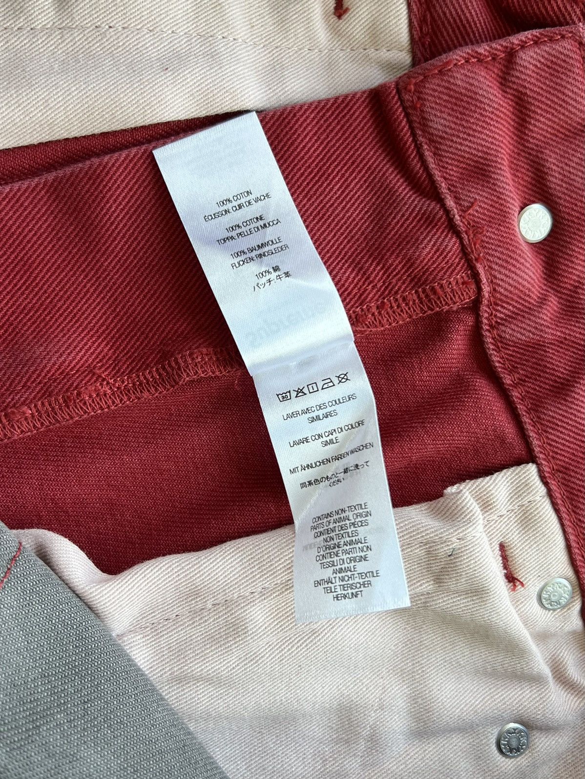 Supreme Supreme 2-Tone Paneled Denim Jeans “Red” 32 Size US 32 / EU 48 - 9 Thumbnail