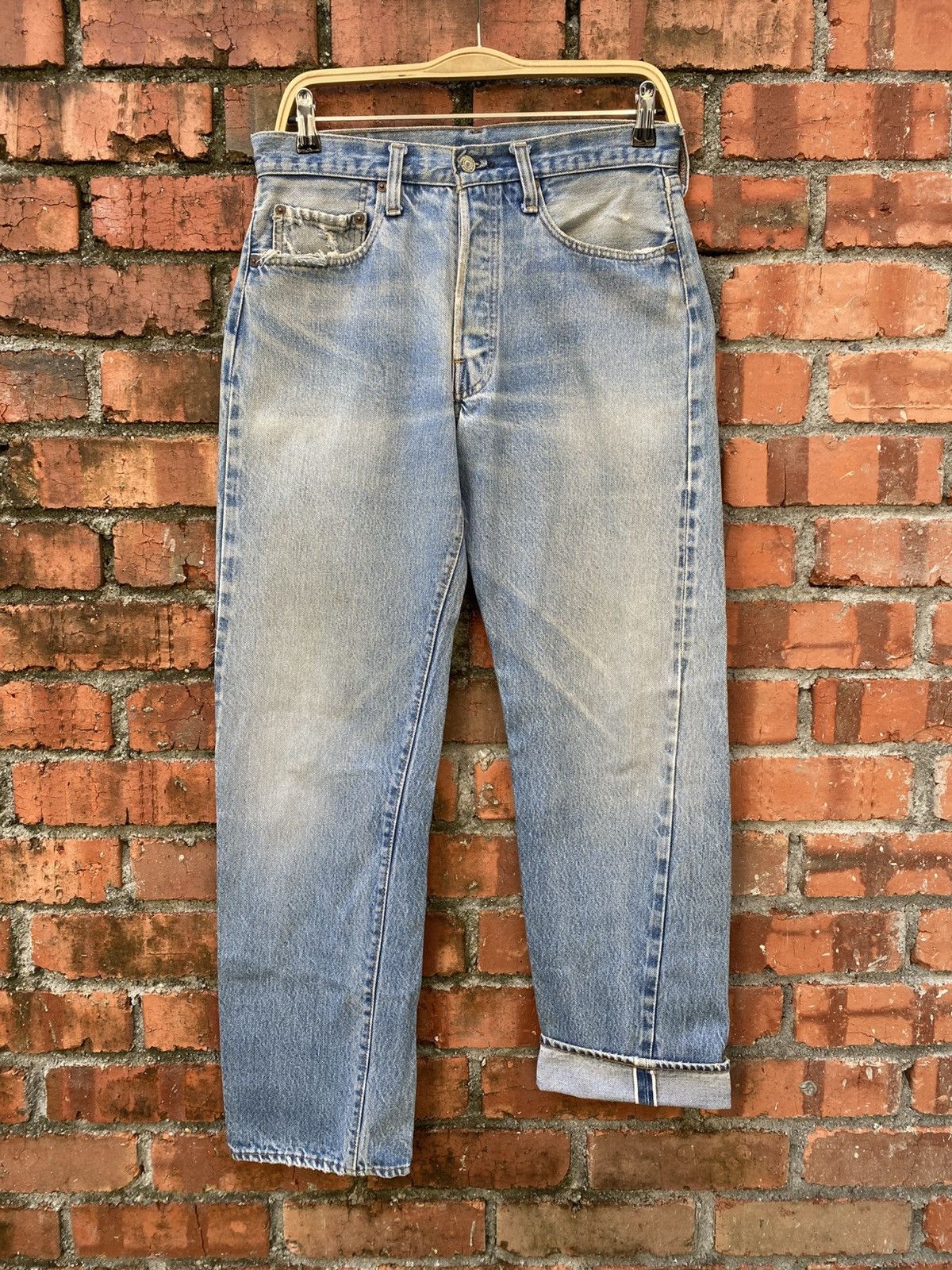 Levi's × Levi's Vintage Clothing × Vintage W31x30.5 vintage levi's 501 redline made in USA #6 Size US 31 - 1 Thumbnail