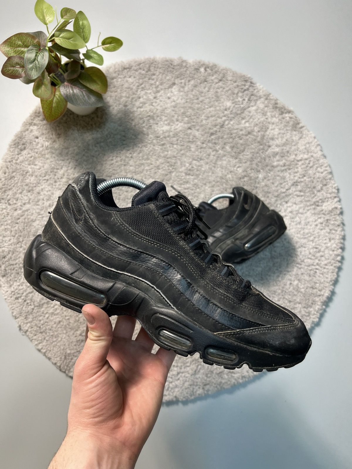 Nike Nike Air Max 95 Essential Triple Black Athletic Sneaker Size US 8.5 / EU 41-42 - 2 Thumbnail