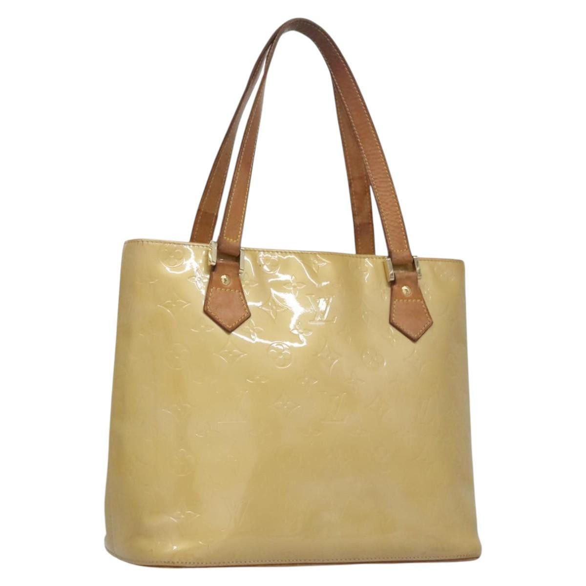 Louis Vuitton LOUIS VUITTON Monogram Vernis Houston Hand Bag Beige M91004 Size ONE SIZE - 1 Thumbnail