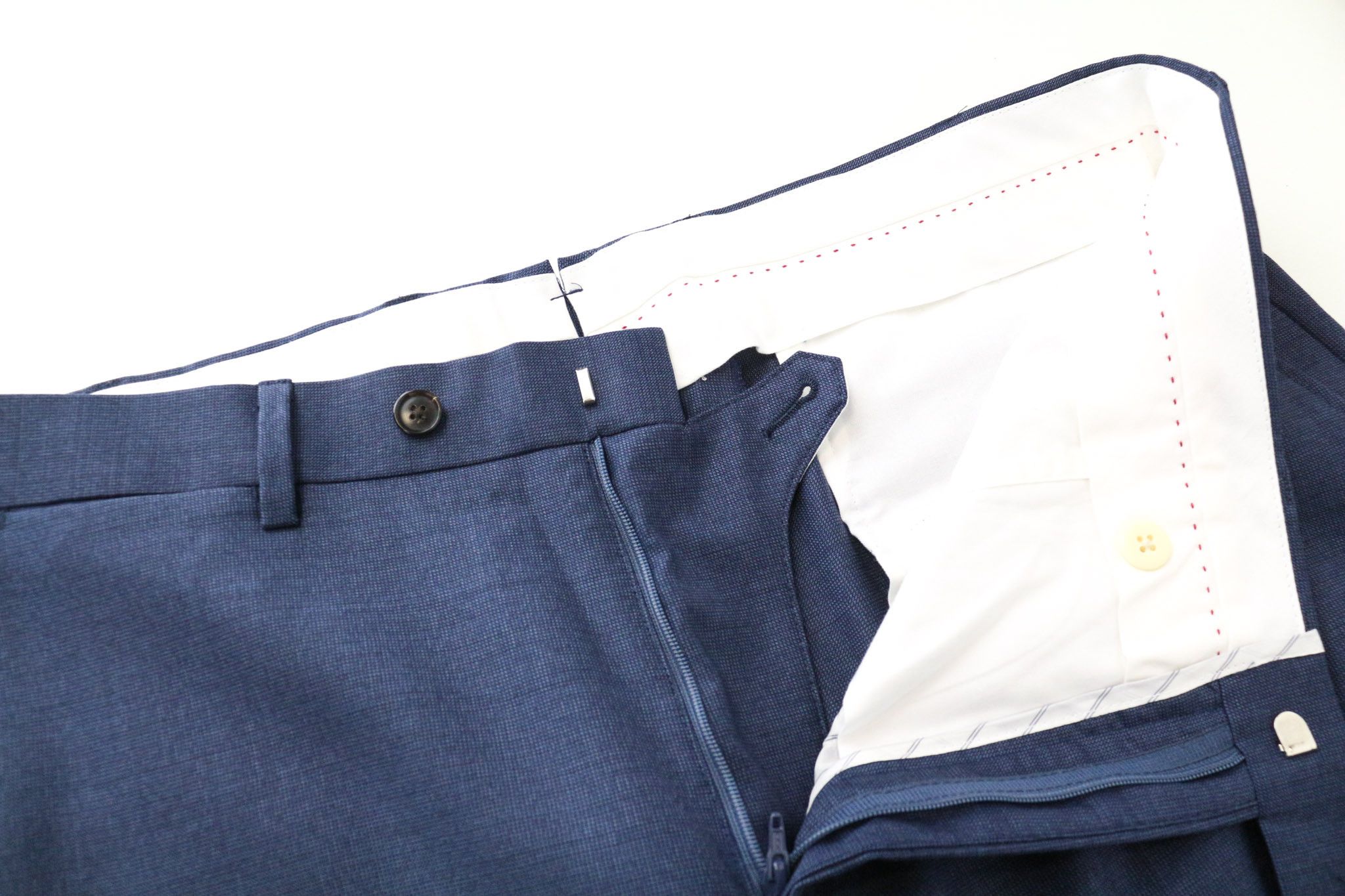 Suitsupply SIENNA UK44R Blue Wool Lined Trousers 75187 Size 44R - 3 Thumbnail