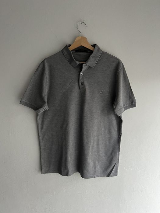 Louis Vuitton LOUIS Vuitton Grey polo t shirt logo Authentic | Grailed