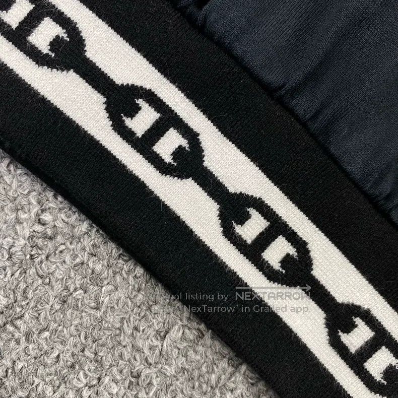 Hermes Hermes Black Chain-Trimmed Round Neck Short Top Size XS / US 0-2 / IT 36-38 - 2 Thumbnail