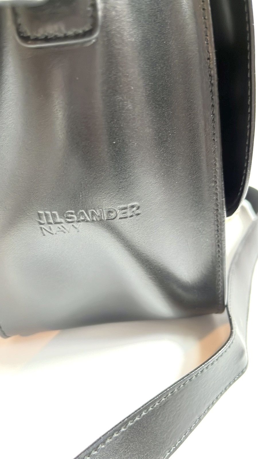 Jil Sander Jil Sander Navy Leather Convertible Buckled-Flap Backpack Size ONE SIZE - 9 Thumbnail