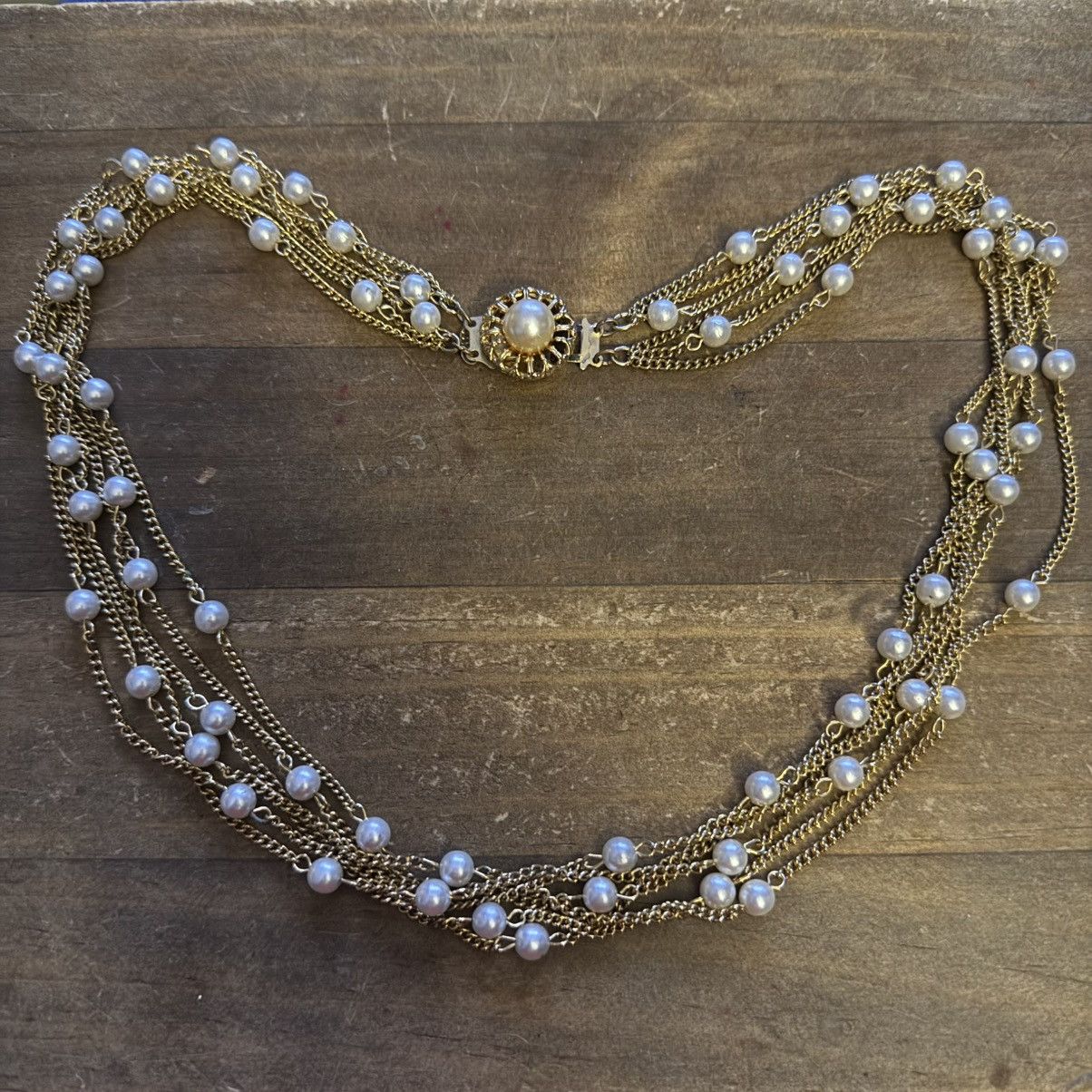 Vintage Vintage multi strand station pearl necklace Size ONE SIZE - 2 Thumbnail