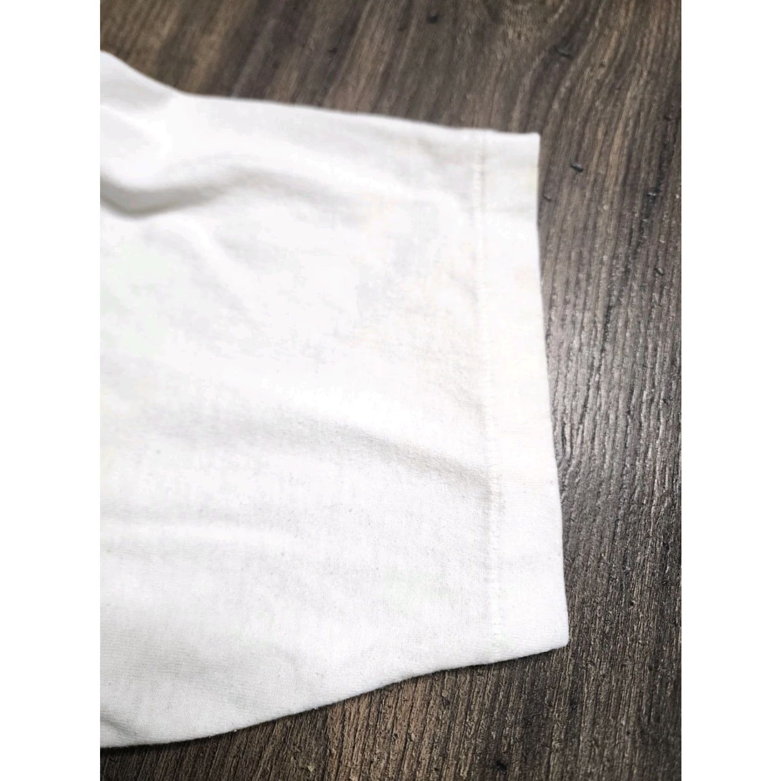 Jerzees VINTAGE 90s Men’s T-Shirt Large White USA Embellished Cotton Distressed US Flag Sky NYC Gary Bynum Size US L / EU 52-54 / 3 - 6 Thumbnail