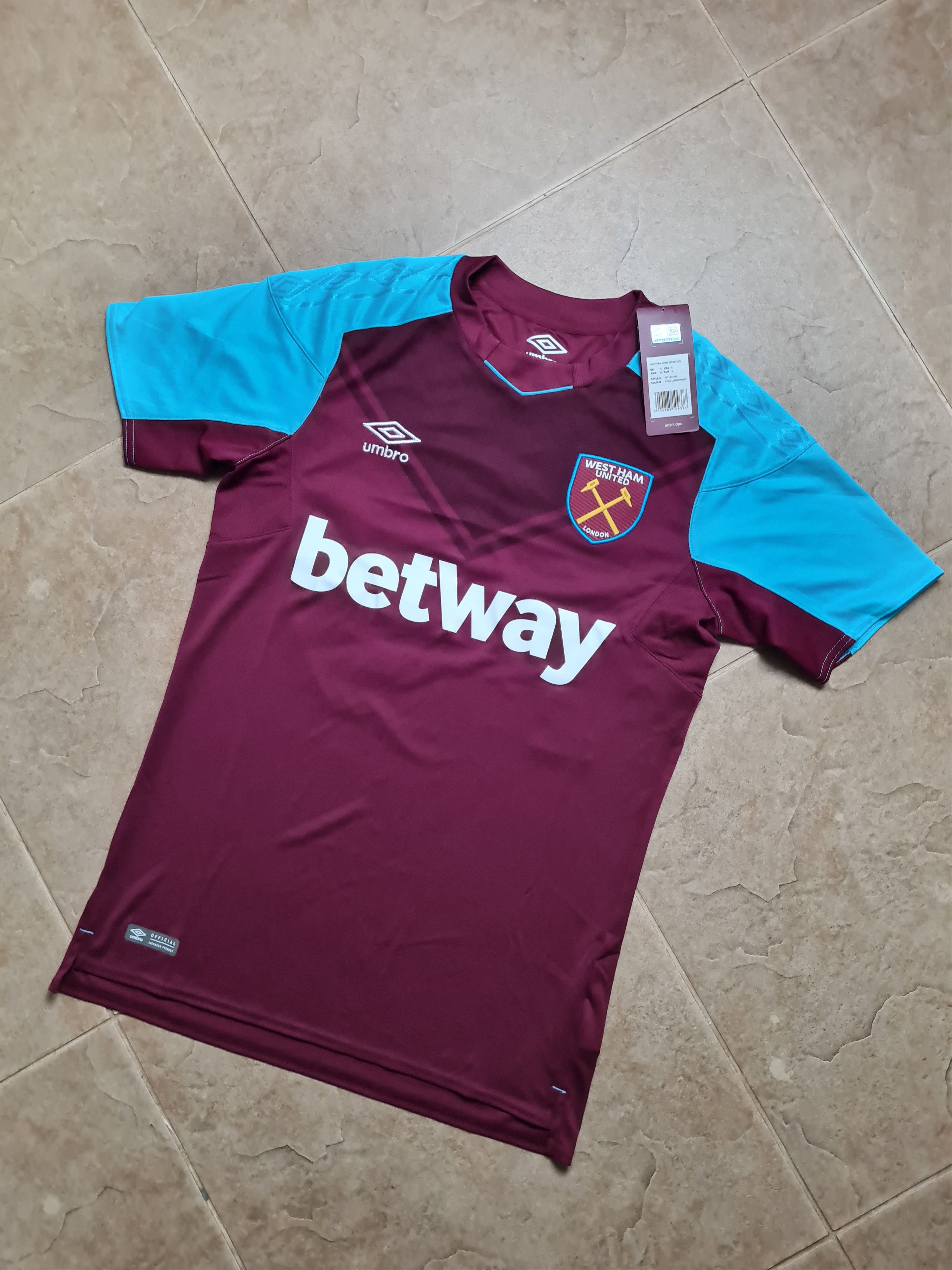 Umbro WEST HAM UNITED 2017-18 shirt trikot maglia camiseta #70 Size US S / EU 44-46 / 1 - 4 Thumbnail