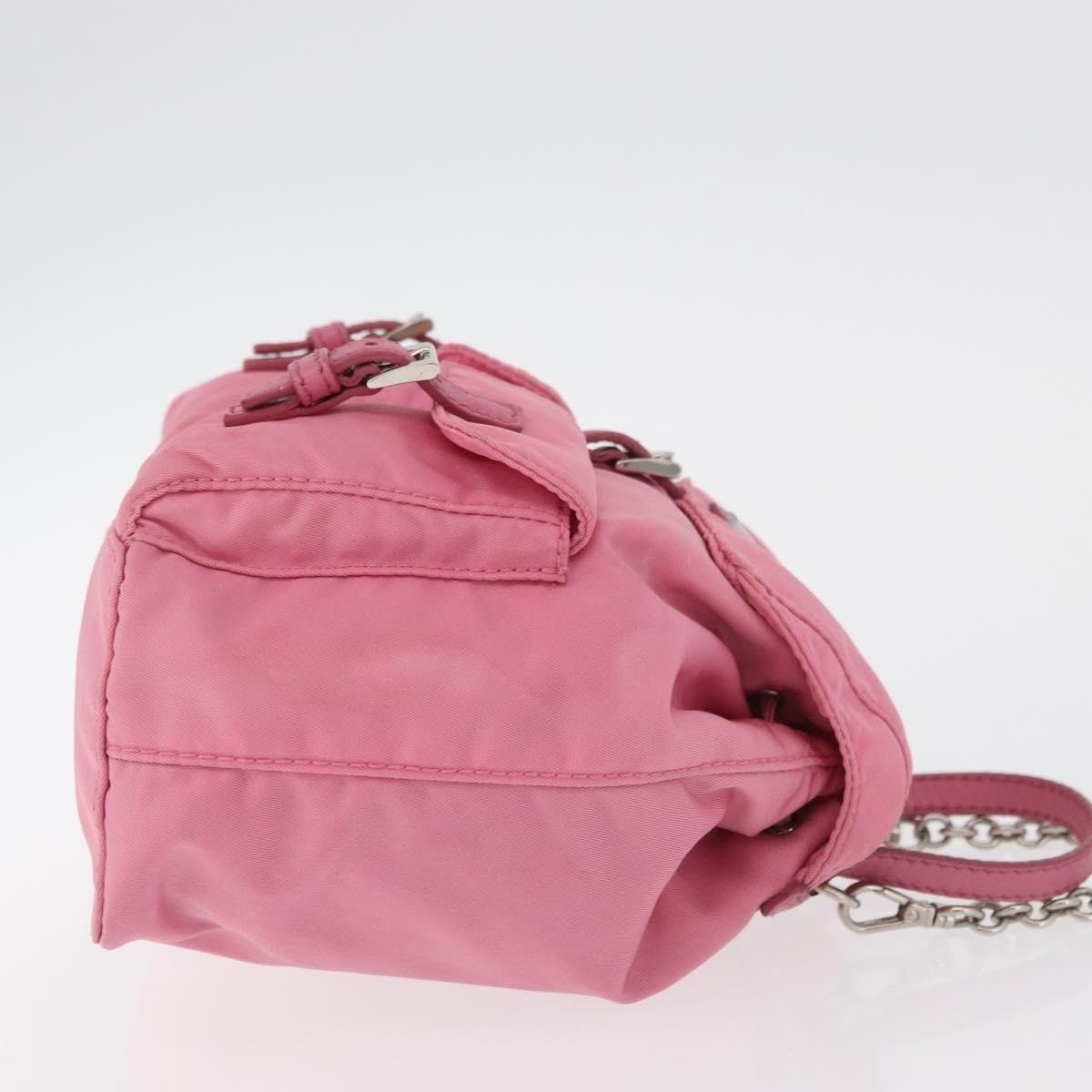 Prada Prada Nylon Chain Shoulder Bag Pink Size ONE SIZE - 11 Thumbnail