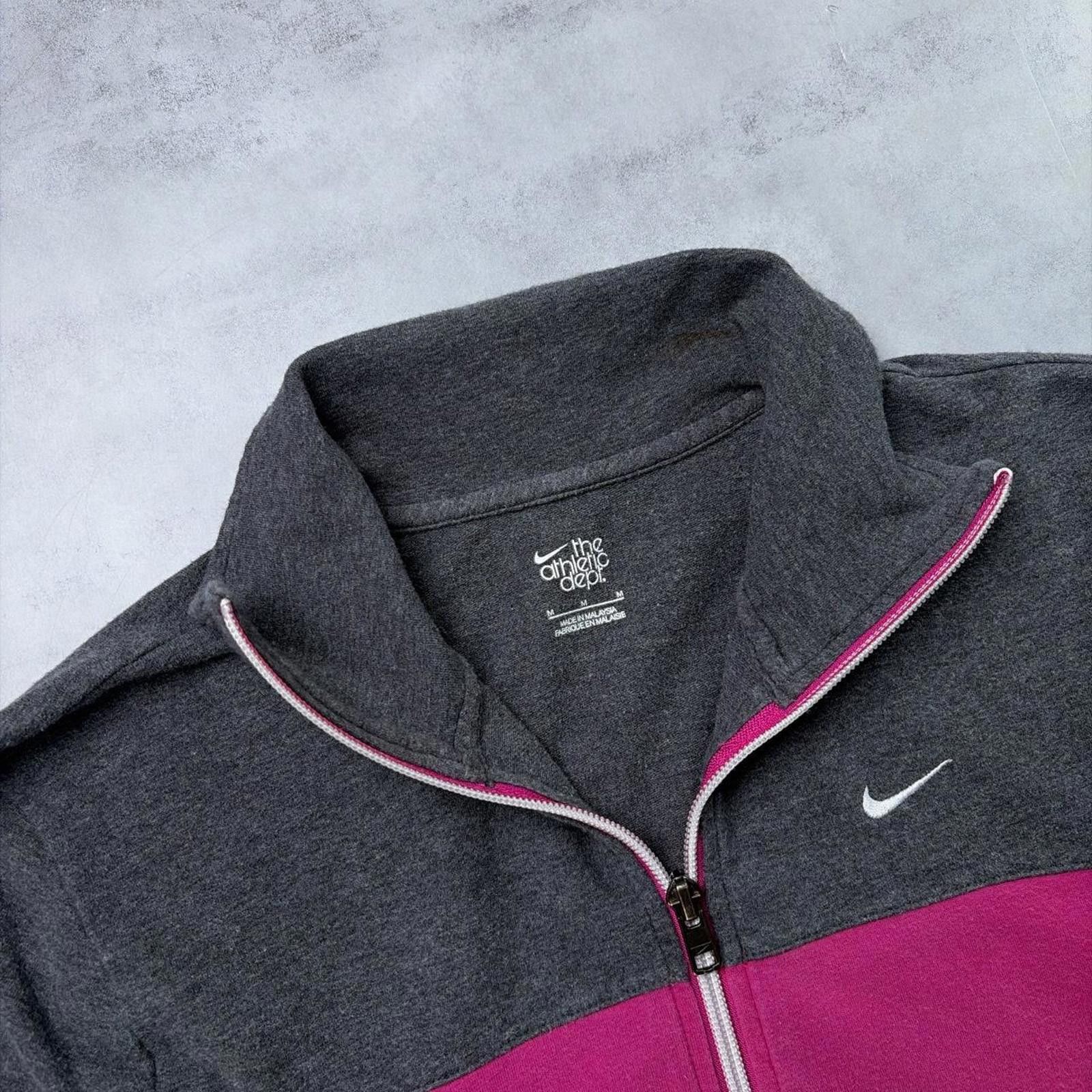 Nike Y2K Pink Nike Swoosh Grunge Skater Zip Up Jacket Size M / US 6-8 / IT 42-44 - 6 Thumbnail