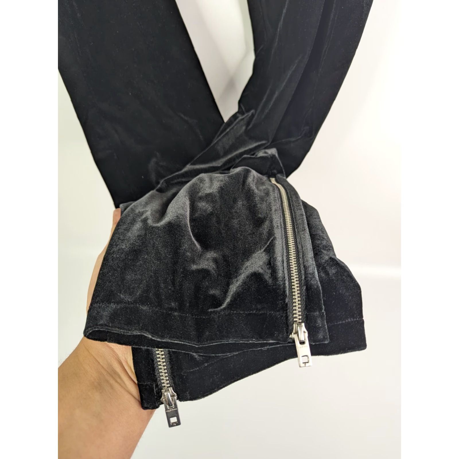Rag & Bone rag & bone Women’s Black Velour Zip Pockets Drawstring Track Pants S Small Size 28" / US 6 / IT 42 - 3 Thumbnail