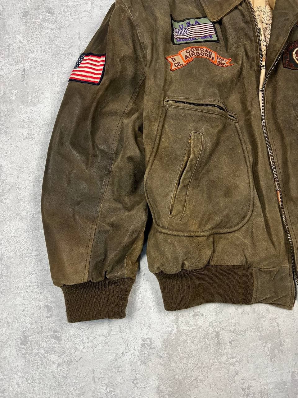 Excelled Vintage Excelled Leather Jacket Military Army Patches USA Size US XL / EU 56 / 4 - 4 Thumbnail