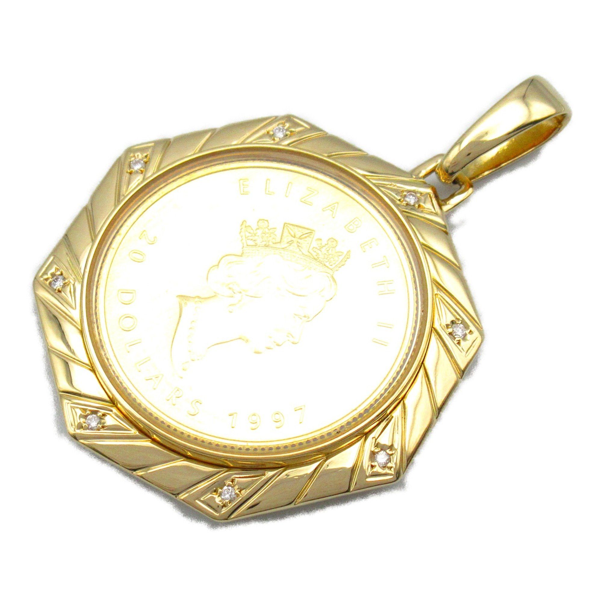 image of Jewelry Top Pendant Top Clear K18 (Yellow Gold) 999.9 Clear, Women's
