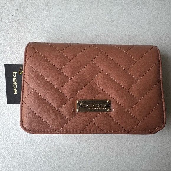 Bebe NWT BEBE SOPHIA CROSSBODY BAG SMALL DARK BLUSH Size ONE SIZE - 1 Thumbnail