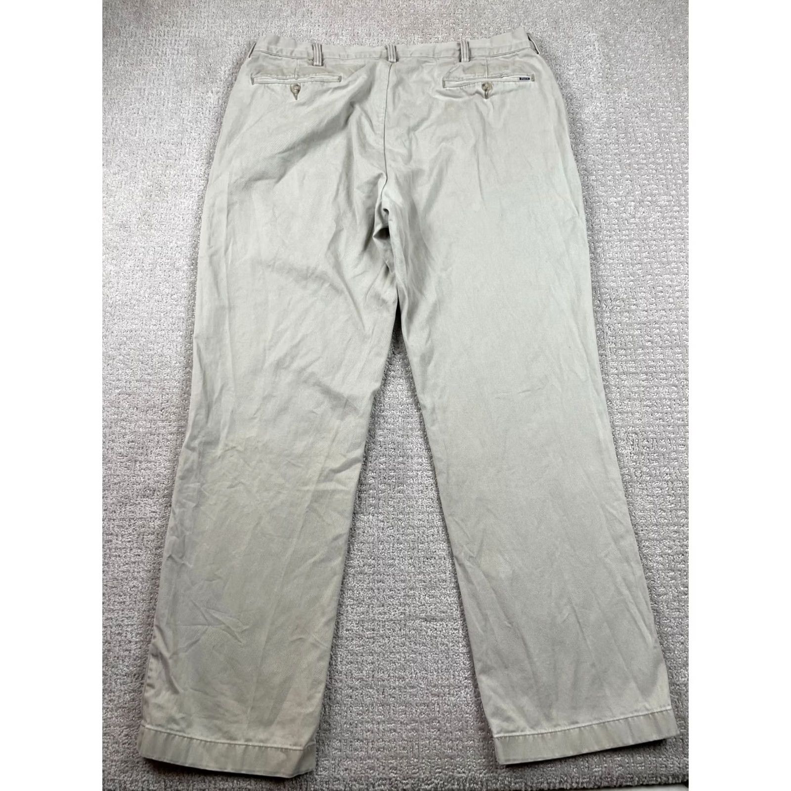 Polo Ralph Lauren VINTAGE Polo Ralph Lauren Pants Mens 38 Beige 38x32 Classic Twill Straight Preppy Size US M / EU 48-50 / 2 - 6 Thumbnail