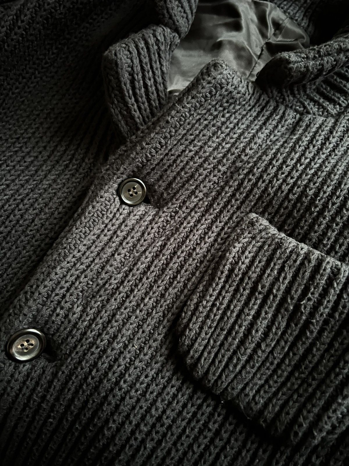 Undercover Undercover Knitted Coat Jacket Black Thom Yorke Radiohead Size US S / EU 44-46 / 1 - 4 Thumbnail