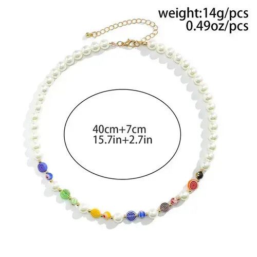 Jewelry Colourful beaded neck chain Size ONE SIZE - 4 Thumbnail