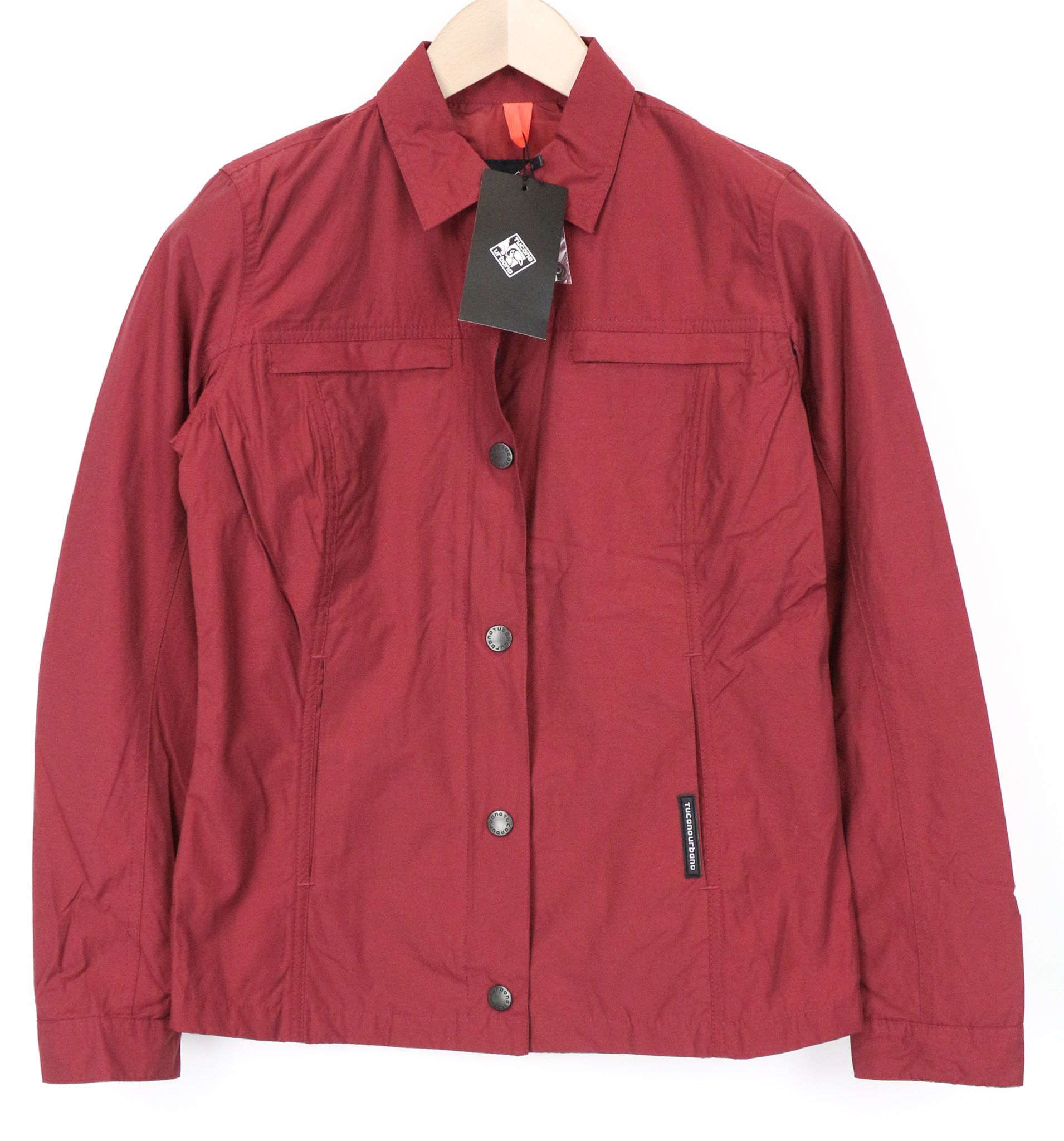 Other DEMETRA IT40 Red Cotton Blend Jacket 74748 Size L / US 10 / IT 46 - 1 Thumbnail