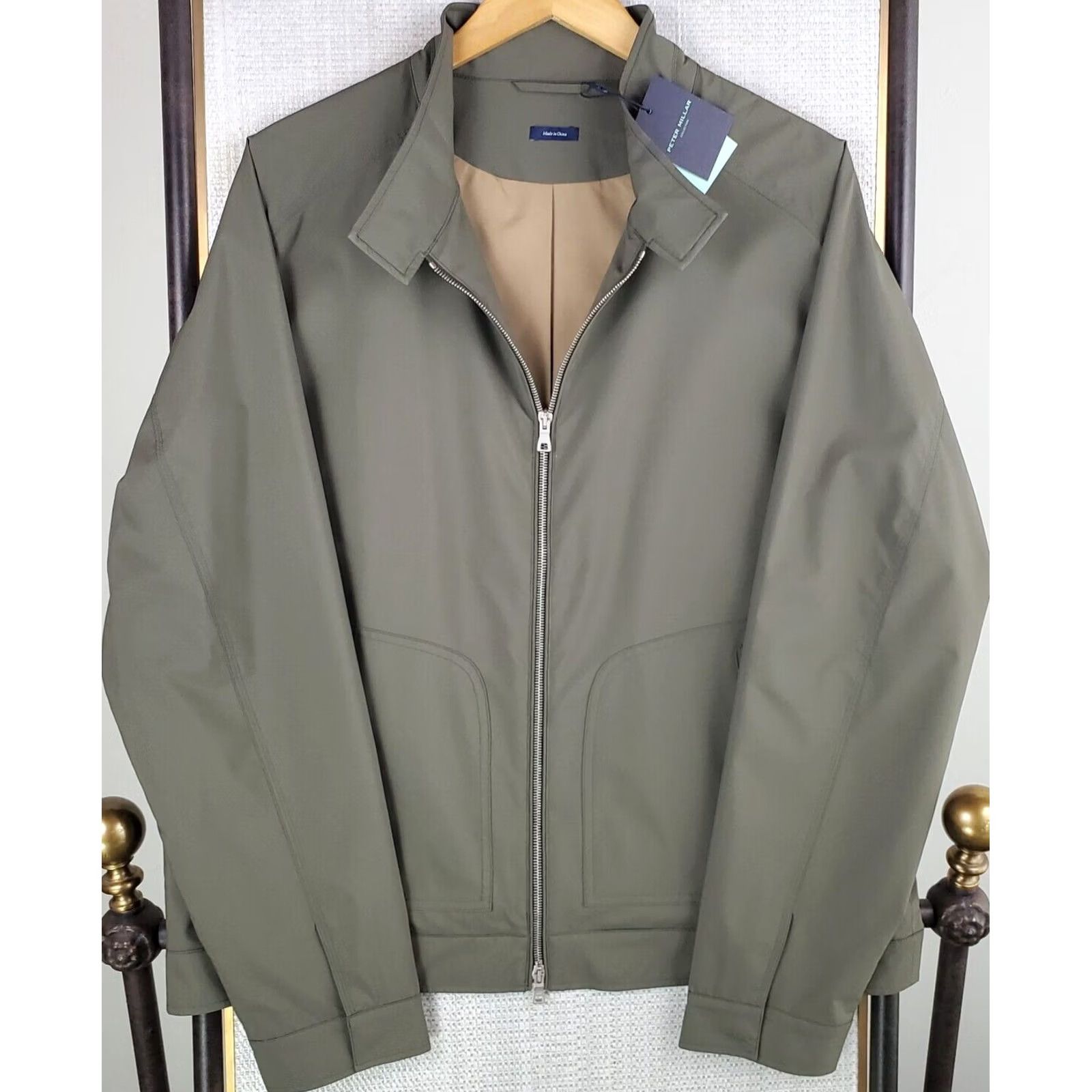 Peter Millar Peter Millar Bomber Jacket Excursionist Flex Mens Flight Navy Green M Regular Zip Wind-Resistant Water-Resistant All Seasons NWT 498 Size US M / EU 48-50 / 2 - 4 Thumbnail