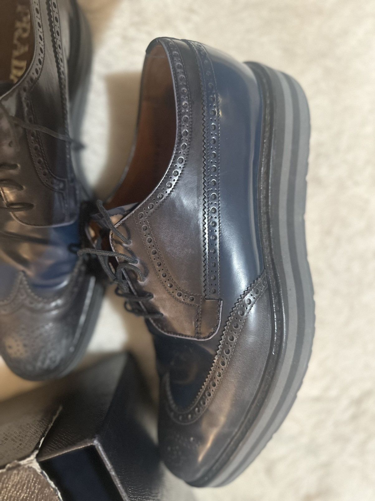 Prada Navy/ Grey Prada Size US 10.5 / EU 43-44 - 1 Thumbnail