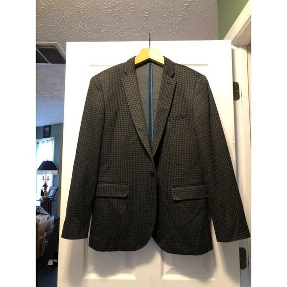 Bar III Bariii men's charcoal sport coat jacket blazer size: 42 R Size 42R - 3 Thumbnail