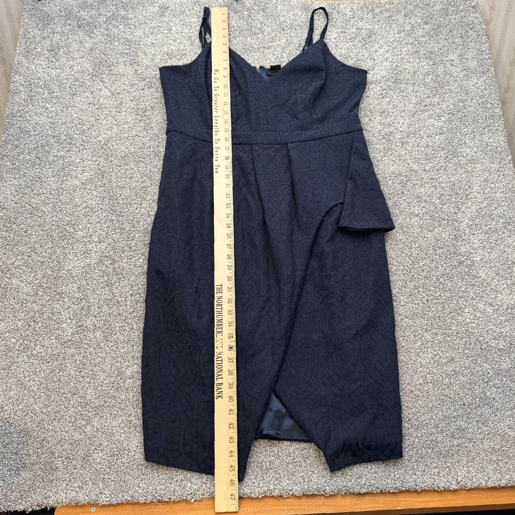 Vintage City Chic Dress Womens 18 Textured Midi Cocktail Party Adjustable Straps Size XXL / US 16-18 / IT 52-54 - 4 Thumbnail