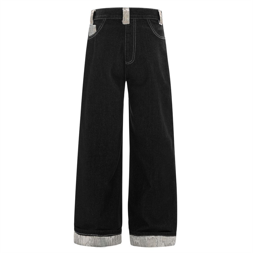 Japanese Brand × Jean Trendy men's snake print workwear straight jeans Size US 32 / EU 48 - 2 Thumbnail