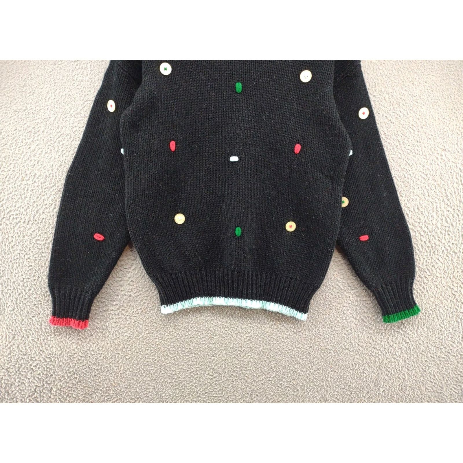 Vintage VINTAGE 90s Button Pattern Knit Pullover Acrylic Sweater Women’s Size M Grandma Size M / US 6-8 / IT 42-44 - 2 Thumbnail
