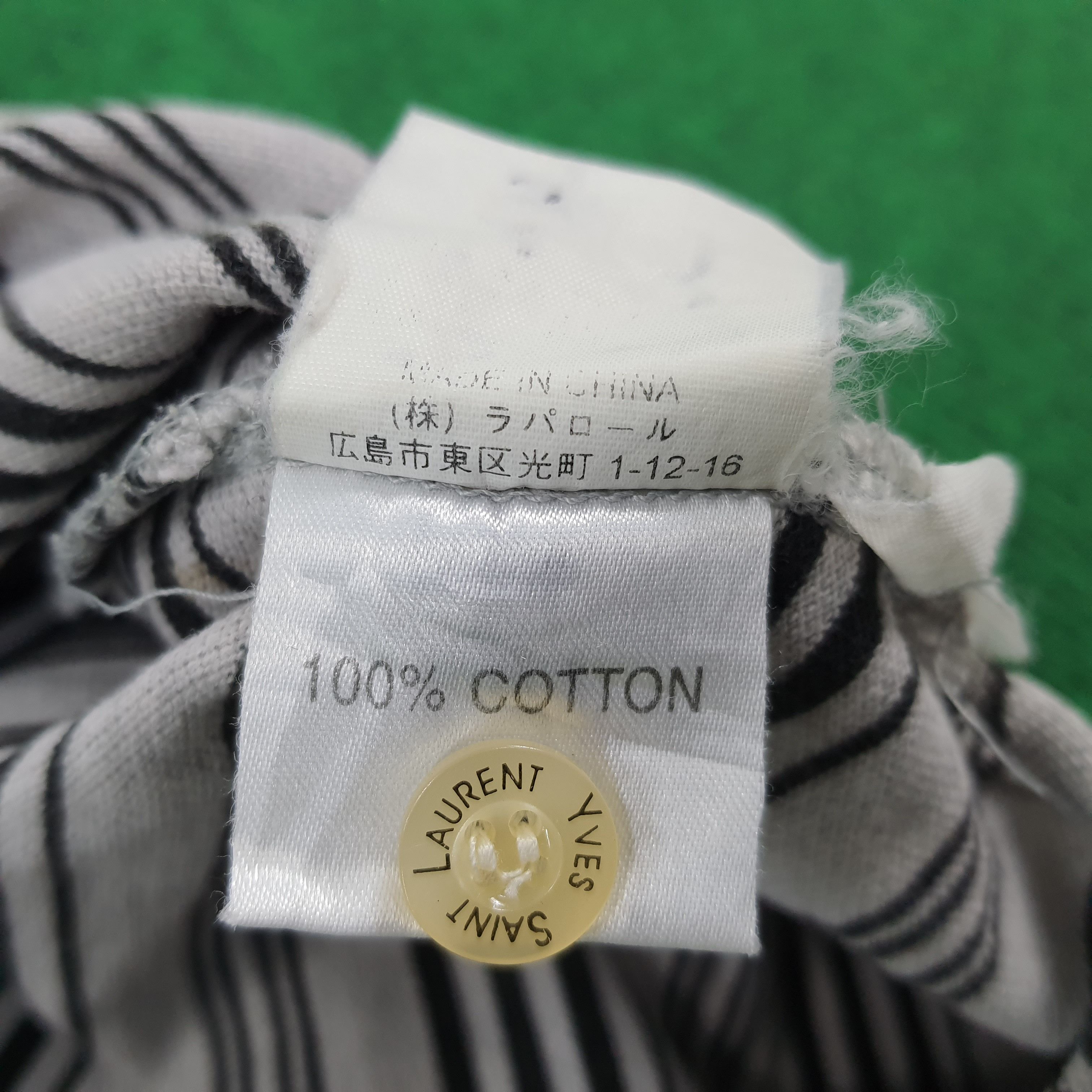 Vintage × Yves Saint Laurent Vintage Yves Saint Laurent YSL Striped Polo Shirt C196N76 Size US M / EU 48-50 / 2 - 10 Thumbnail