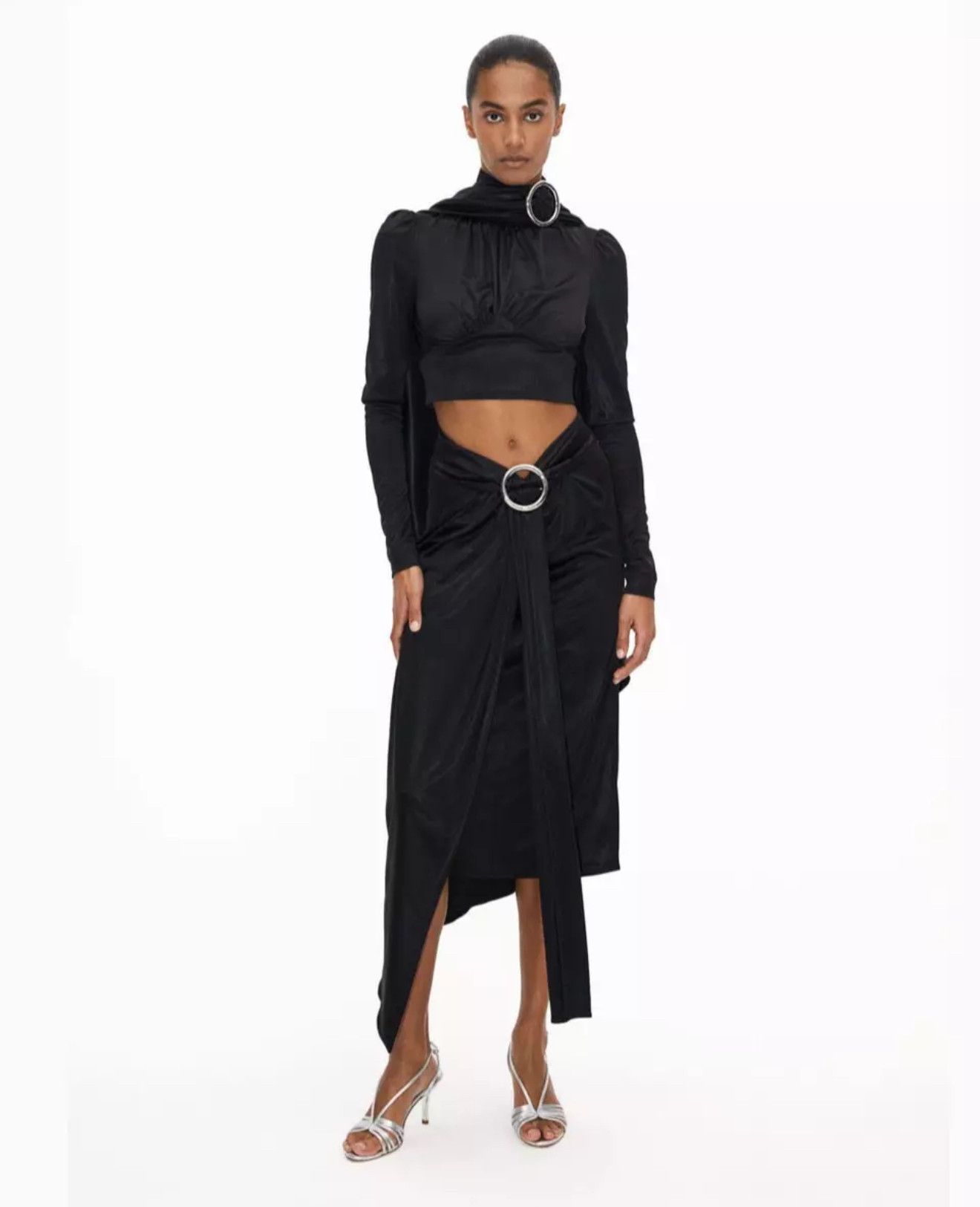 H&M × Paco Rabanne Paco Rabanne x H&M Blouse Buckle Detail Sz M Size M / US 6-8 / IT 42-44 - 3 Thumbnail