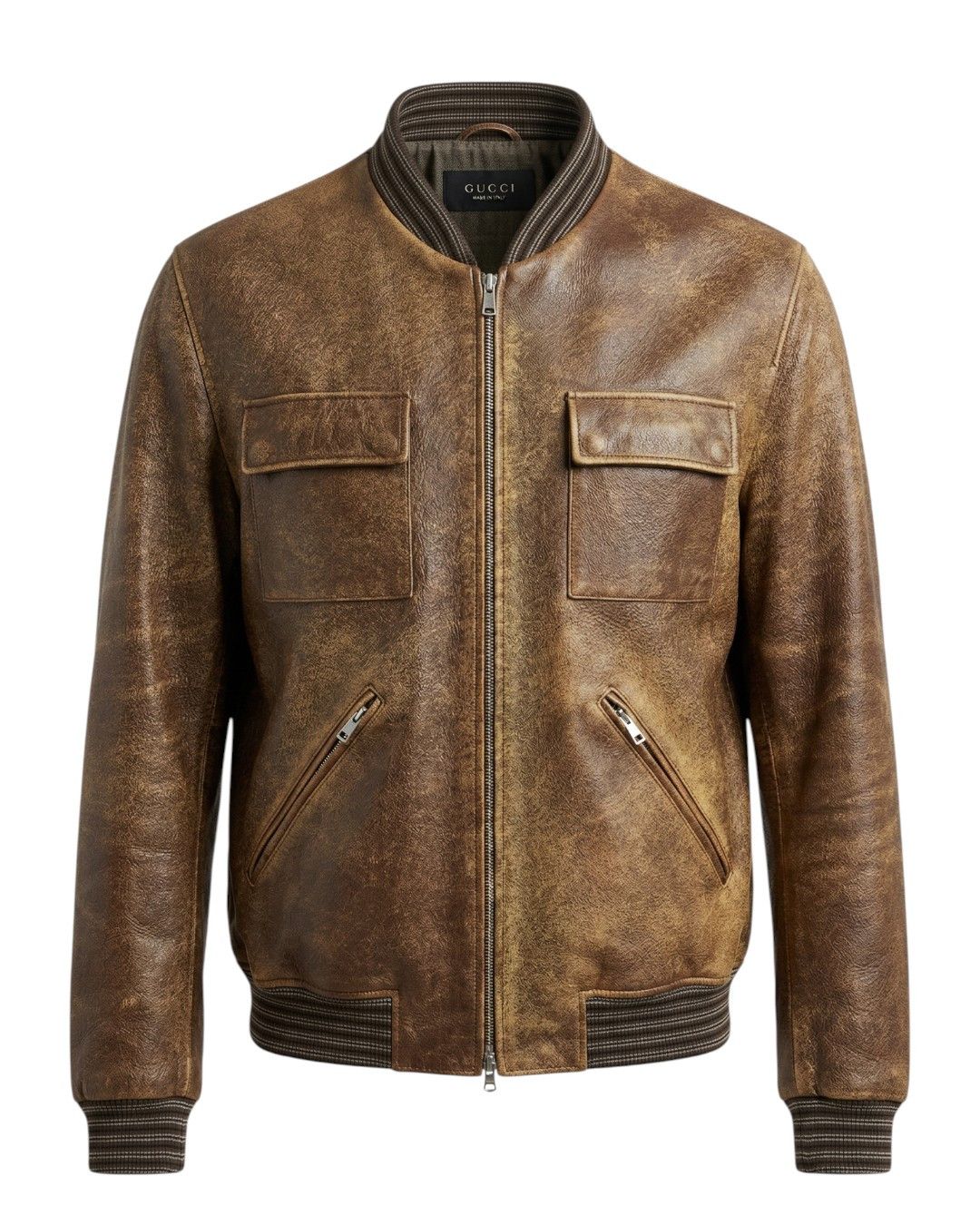 Gucci CALFSKIN LEATHER BOMBER JACKET Size US L / EU 52-54 / 3 - 1 Thumbnail