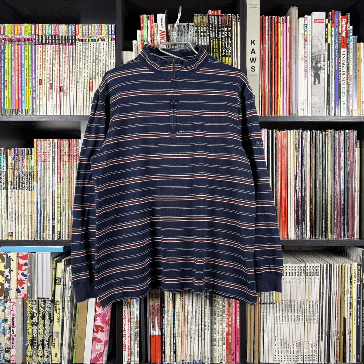 Burberry Golf Japan 1/4 Zip Stripe Pullover (LL)