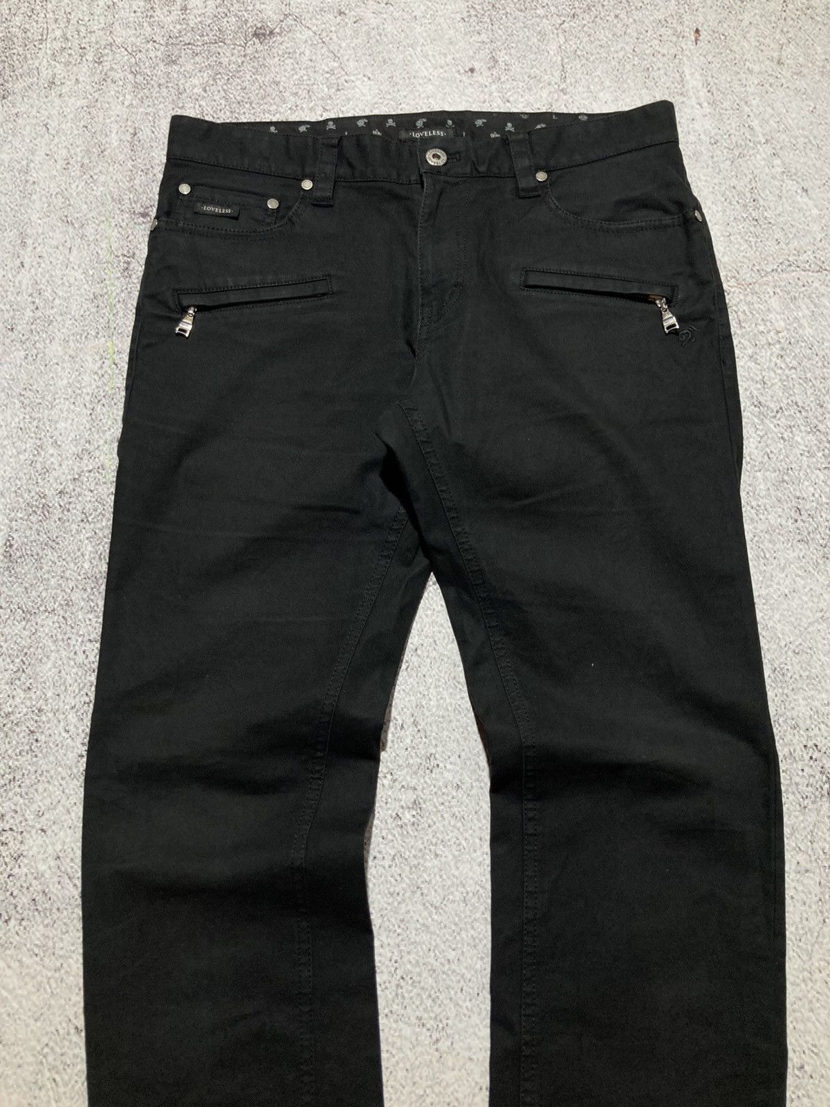 Japanese Brand 2000s Loveless Skull Patch Logo Punk Gothic Vkei Style Pants Size US 32 / EU 48 - 12 Thumbnail