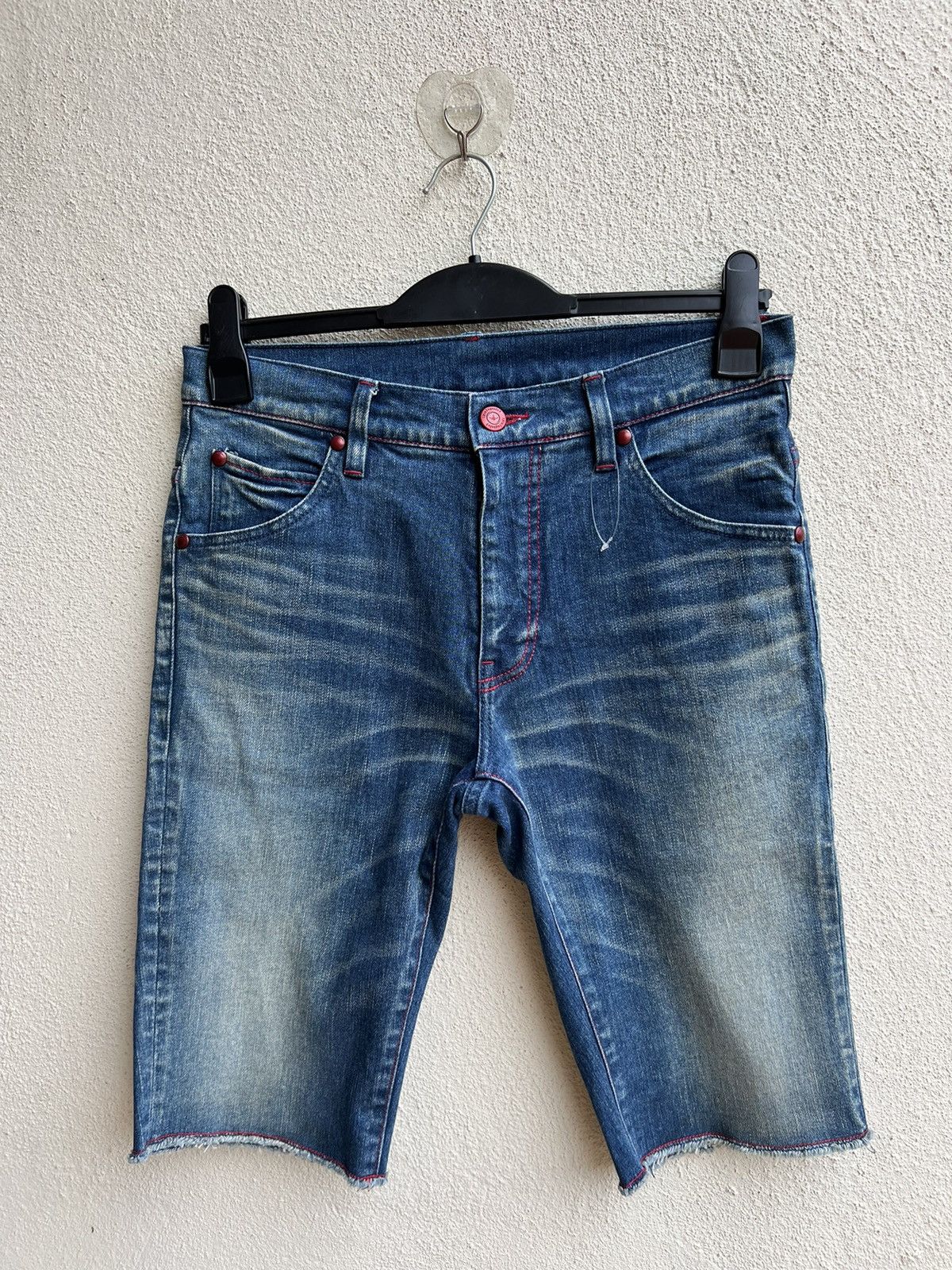AKM 1 Piu 1 Uguale 3 Japan Muddy Denim Short Pant Size US 30 / EU 46 - 5 Thumbnail