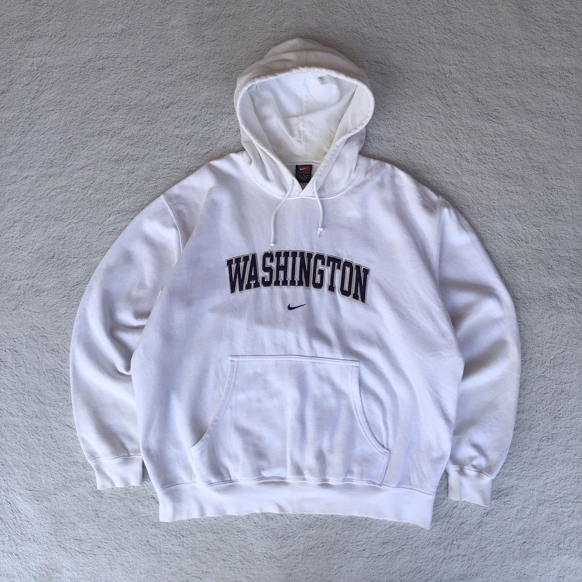 90's Nike Washington Hoodie White Large