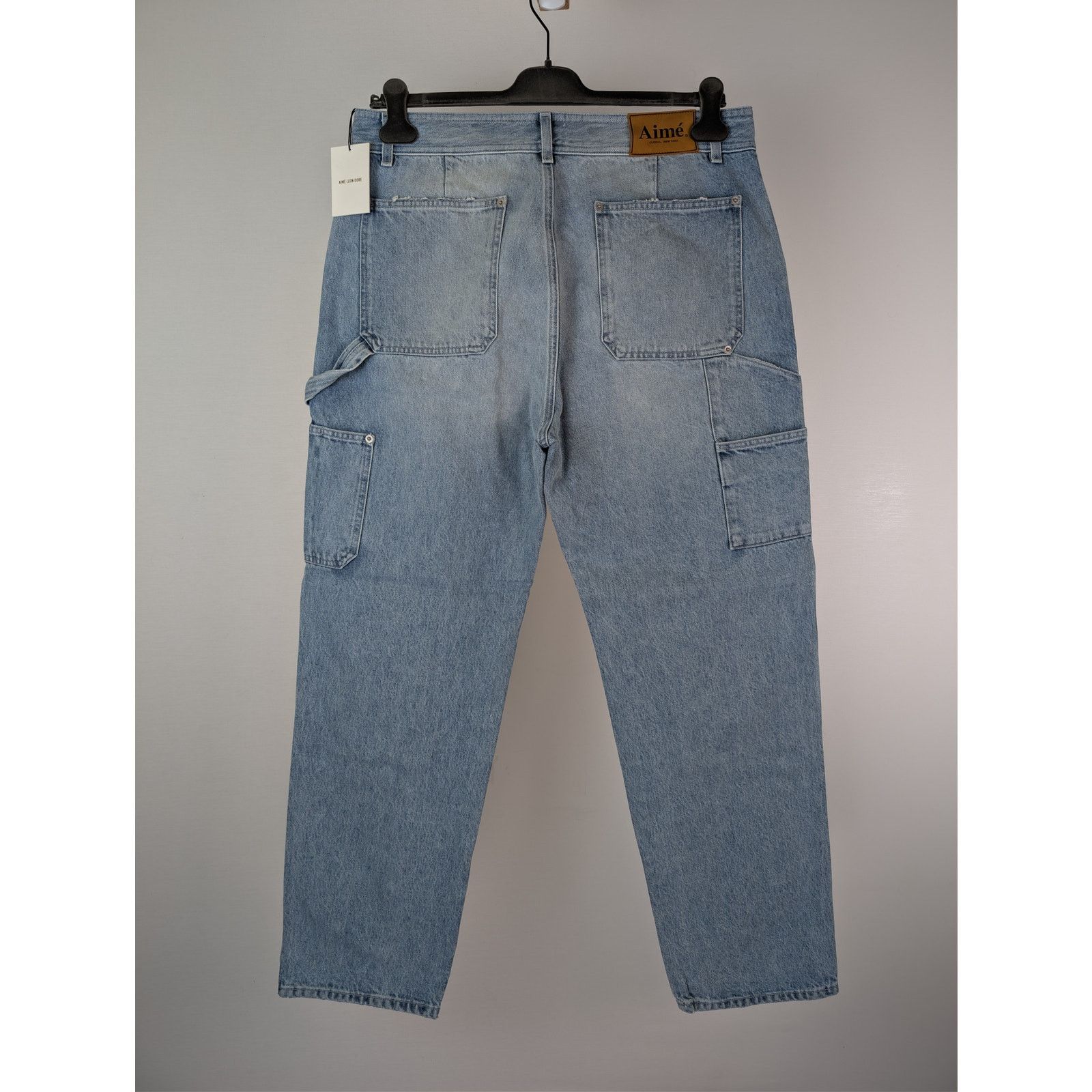 Aime Leon Dore o1rshd1 Carpenter Pant Denim Jeans in Light Wash Blue Size US 36 / EU 52 - 18 Thumbnail