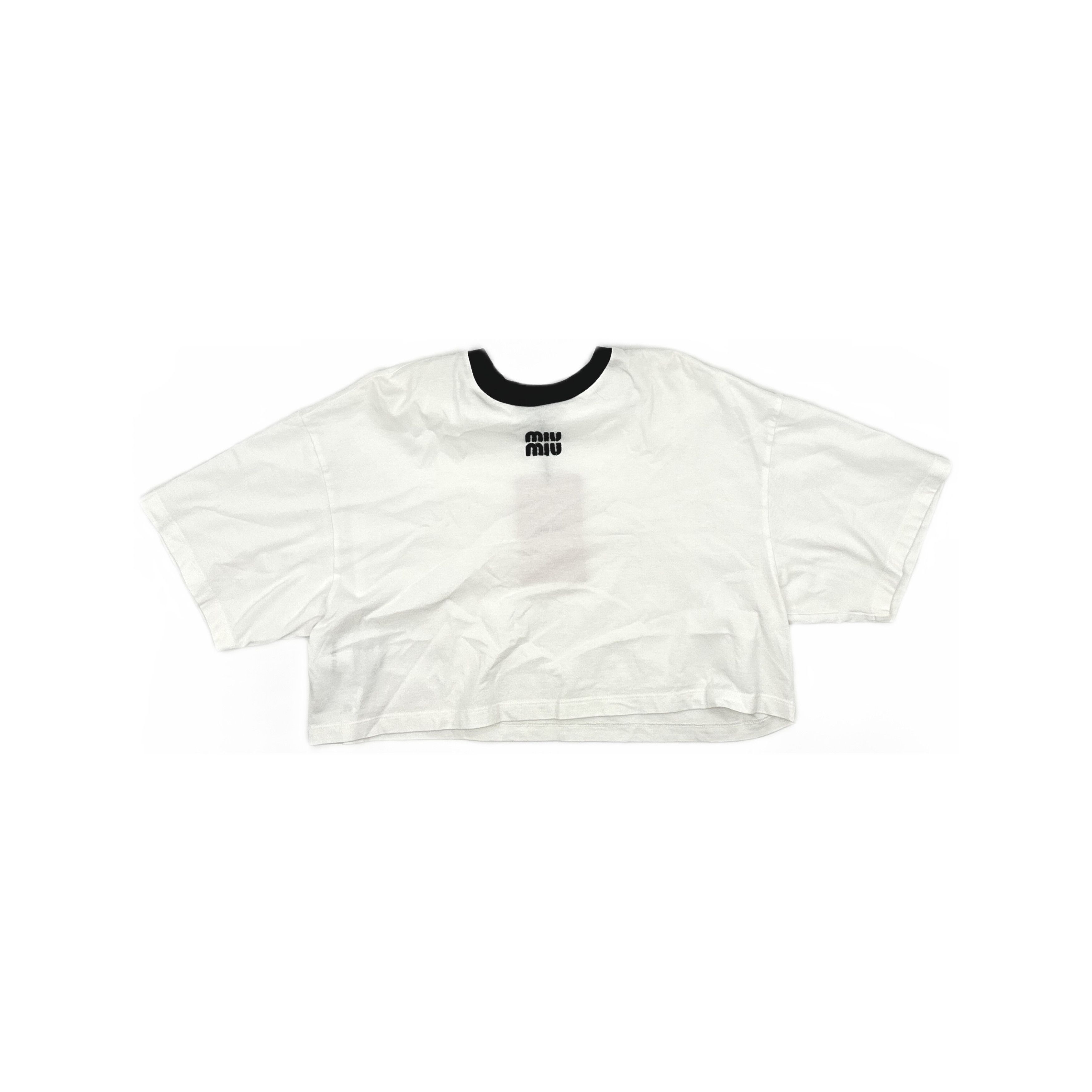 Miu Miu Miu Miu Logo Print T-Shirt Size XS Size XS / US 0-2 / IT 36-38 - 1 Thumbnail