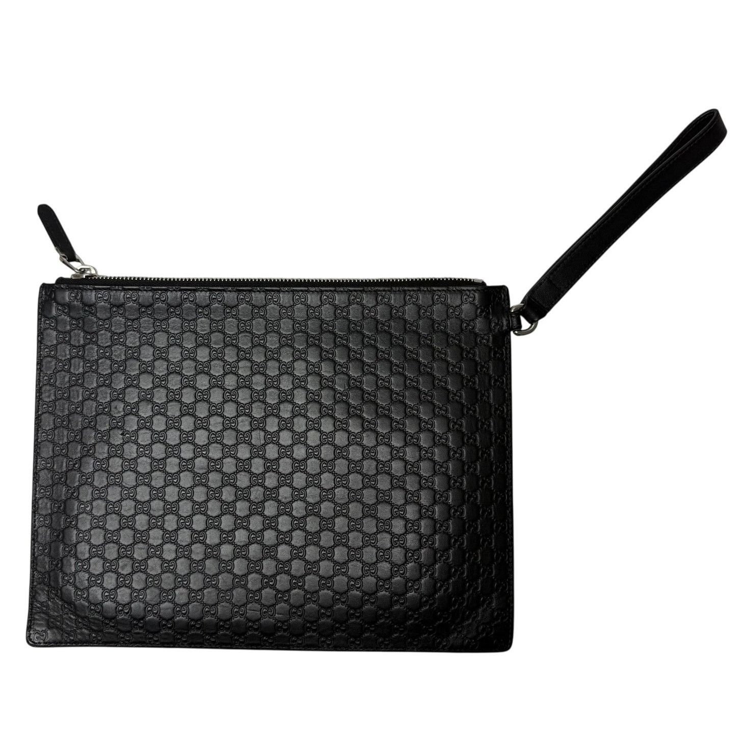 Gucci Gucci Microsima Monogram GG Men's Clutch Bag 544422 Black Size ONE SIZE - 1 Thumbnail