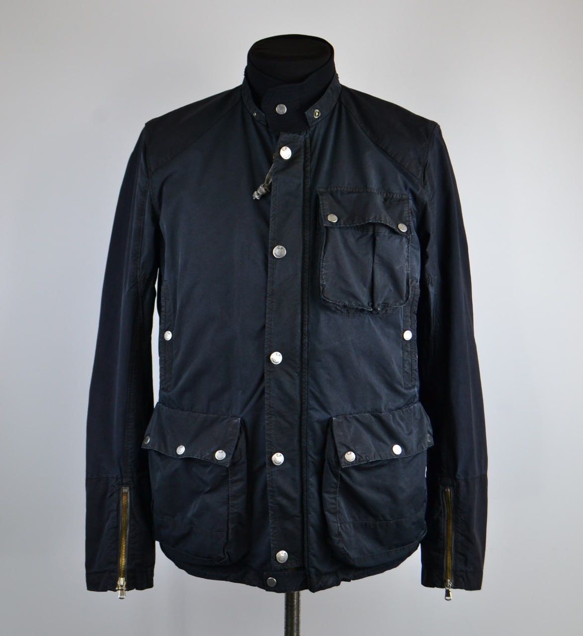 image of C P Company Tinto Terra Mille Miglia Google Jacket in Black, Men's (Size Medium)