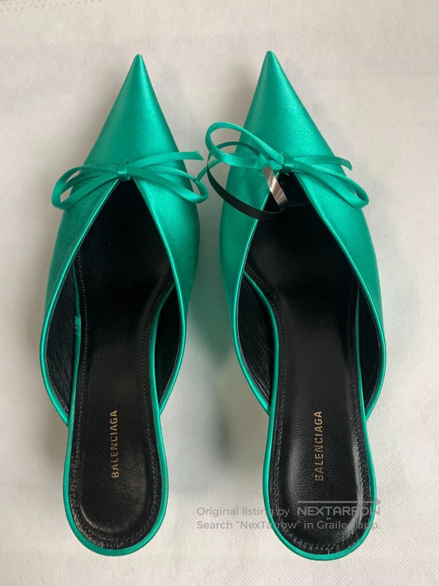 Balenciaga Balenciaga Green Bow Mules. Size US 4 / IT 34 - 5 Thumbnail