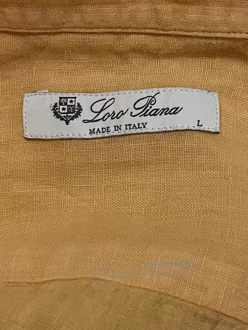Loro Piana Loro Piana Mustard Yellow Linen Shirt Size L / US 10 / IT 46 - 5 Thumbnail