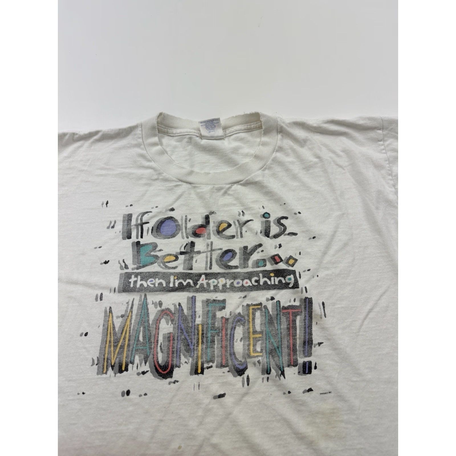 Vintage VINTAGE If Older Is Better Shirt Unisex Adults XL White Birthday 100% Cotton USA Made Graphic Tee Size US XL / EU 56 / 4 - 2 Thumbnail