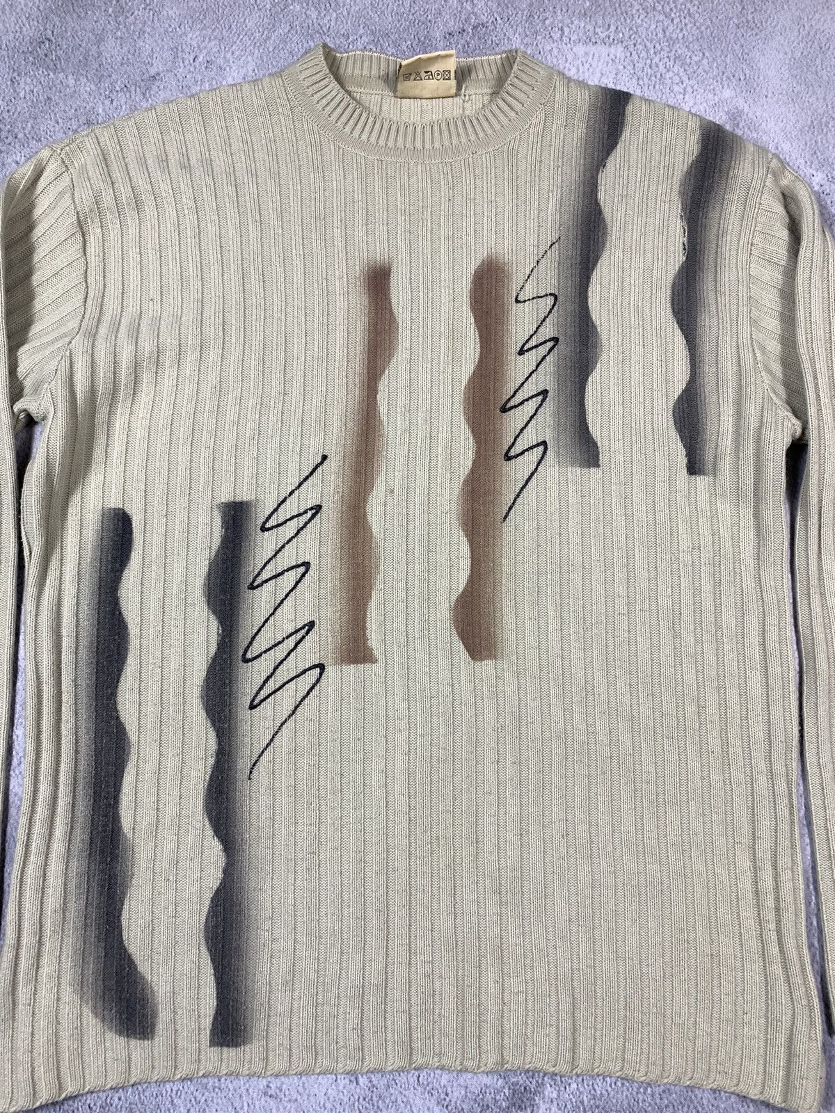 Japanese Brand × Vintage Vintage Y2K Japanese ribbed opium sweater streetwear size M Size US M / EU 48-50 / 2 - 2 Thumbnail