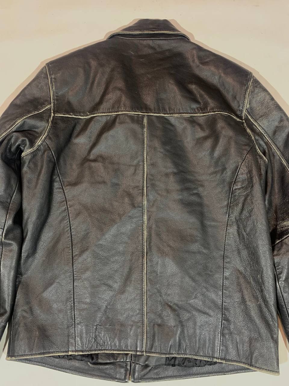 Other HIS Moto Racing Leather Jacket Vintage Size US M / EU 48-50 / 2 - 9 Thumbnail