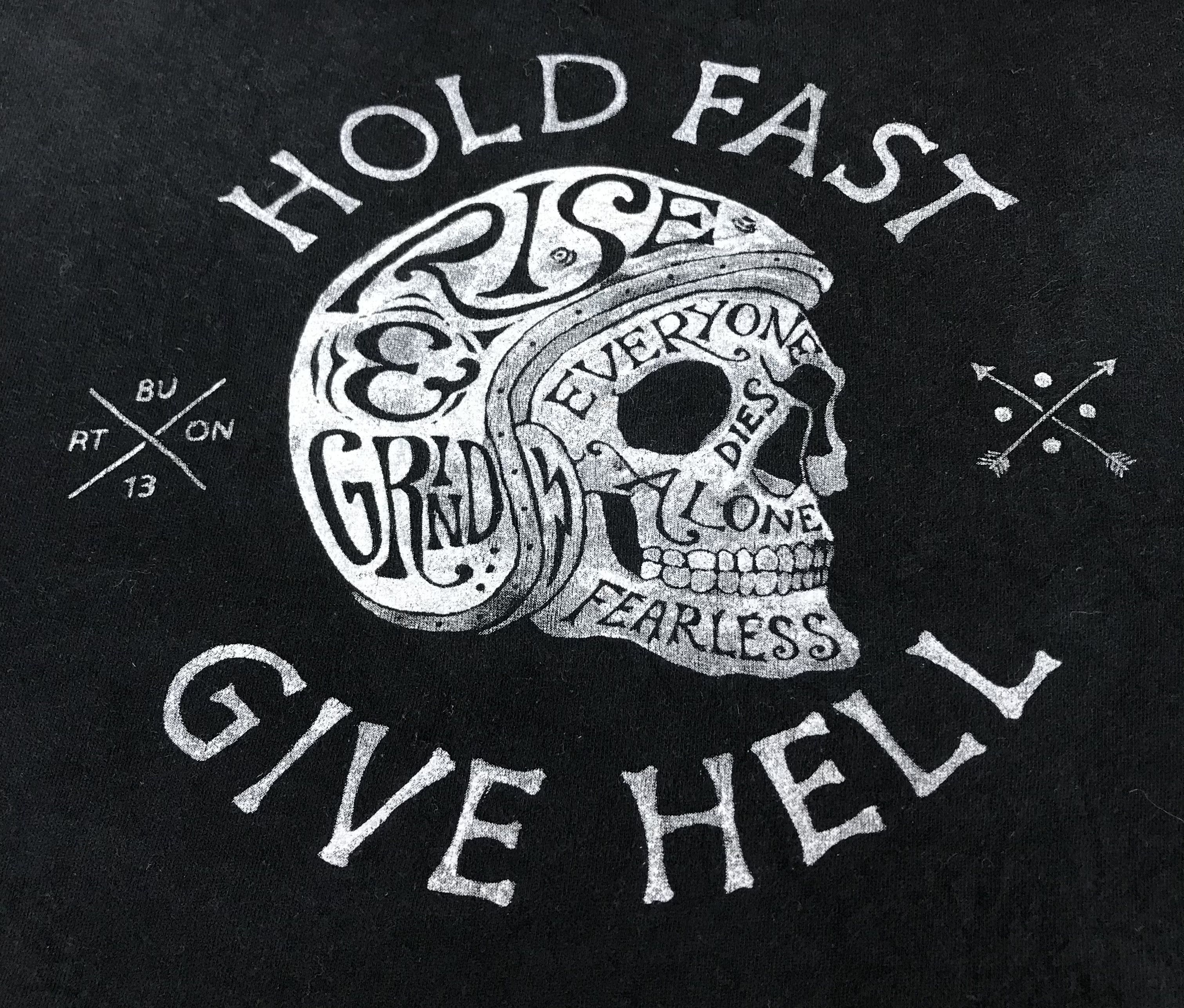 Burton Vintage Burton Skull 'Hold Fast Give Hell' Hoodie Sweatshirt Size US L / EU 52-54 / 3 - 6 Thumbnail