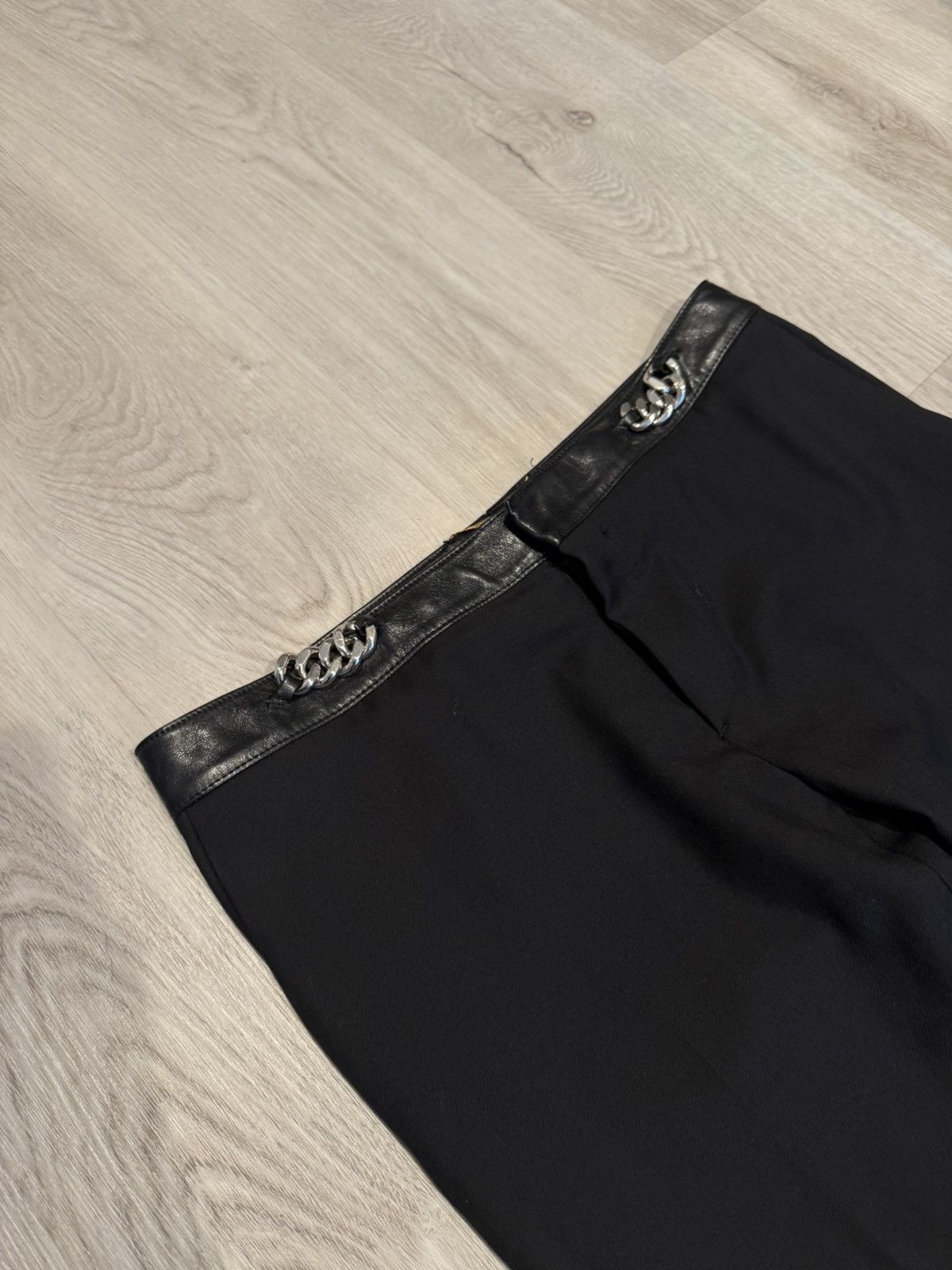 Saint Laurent Paris f/w 2015 leather waist chain wool dress pants!! Size US 30 / EU 46 - 3 Thumbnail