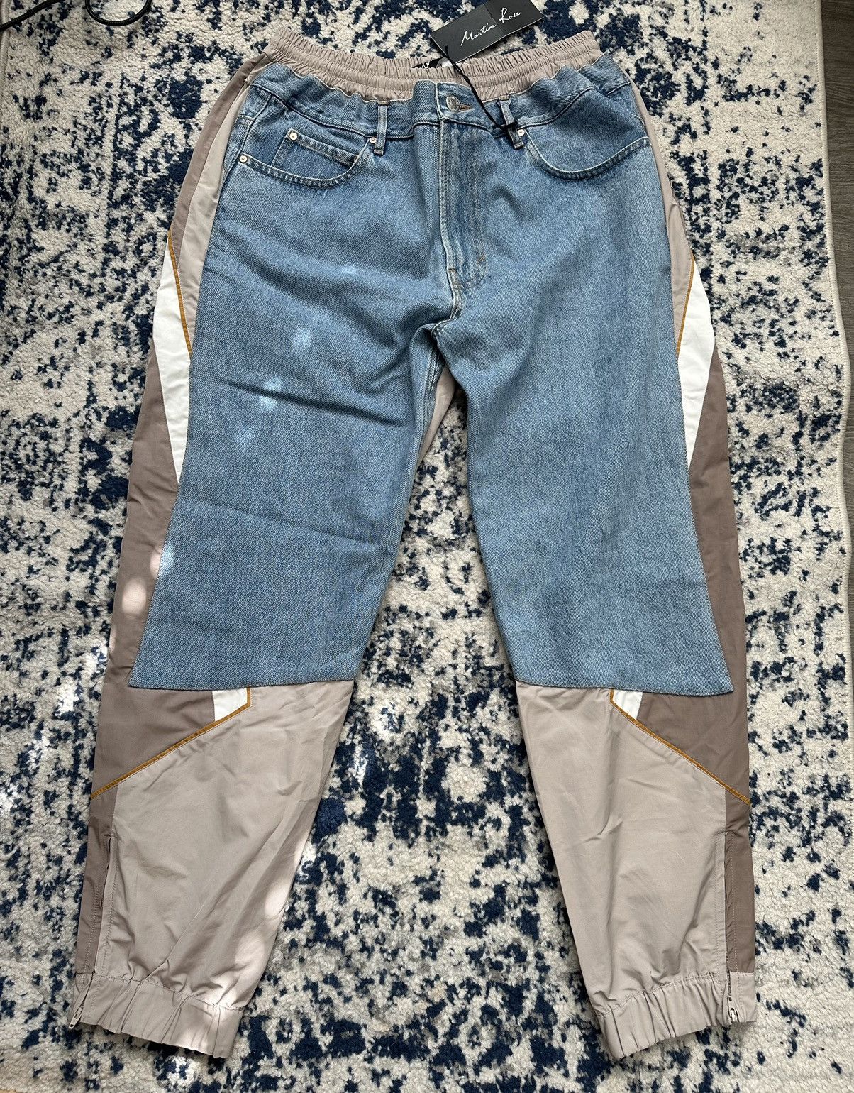 Martine Rose SS19 Martine Rose Hybrid Denim Track Pant Size US 34 / EU 50 - 1 Thumbnail